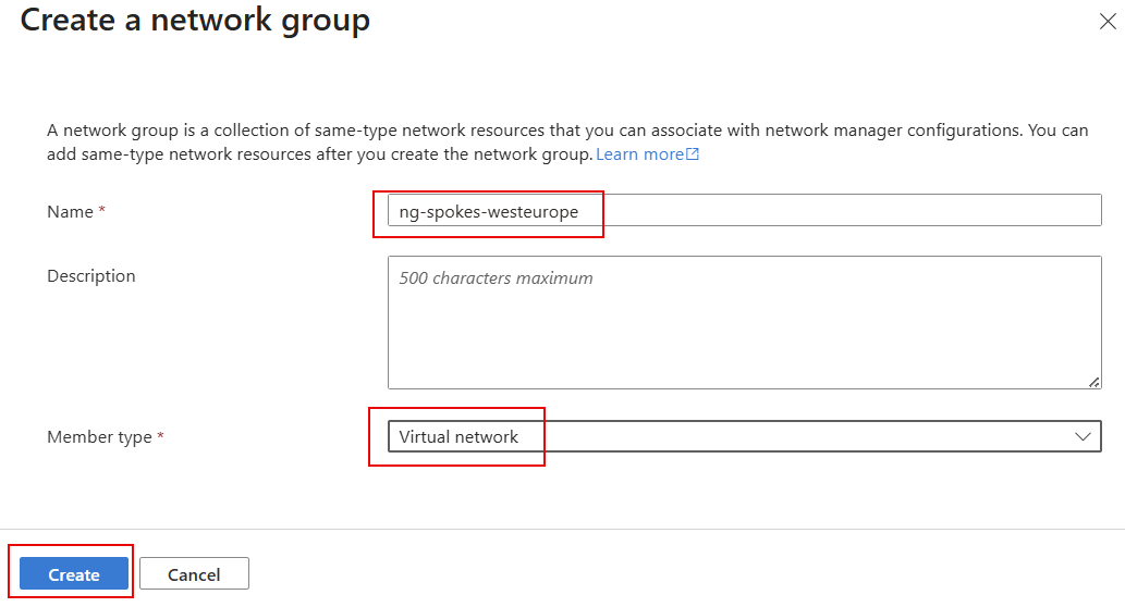 Create Network Group