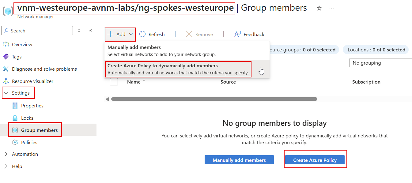 Create Network Group