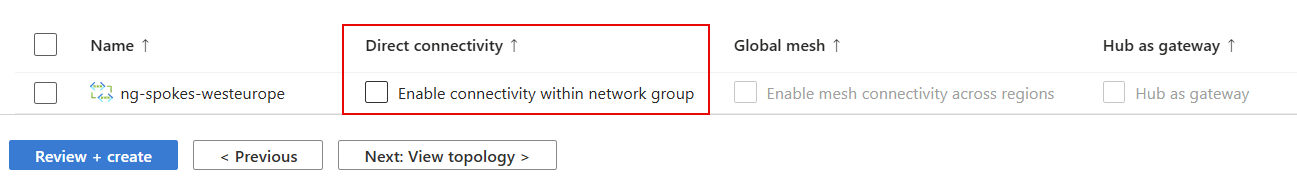 Create Connectivity Configuration