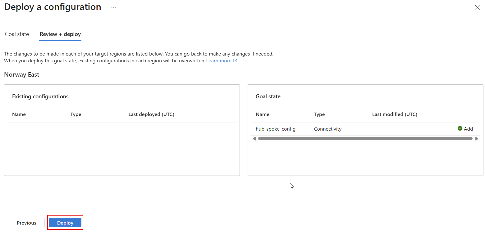 Deploy Connectivity Configuration