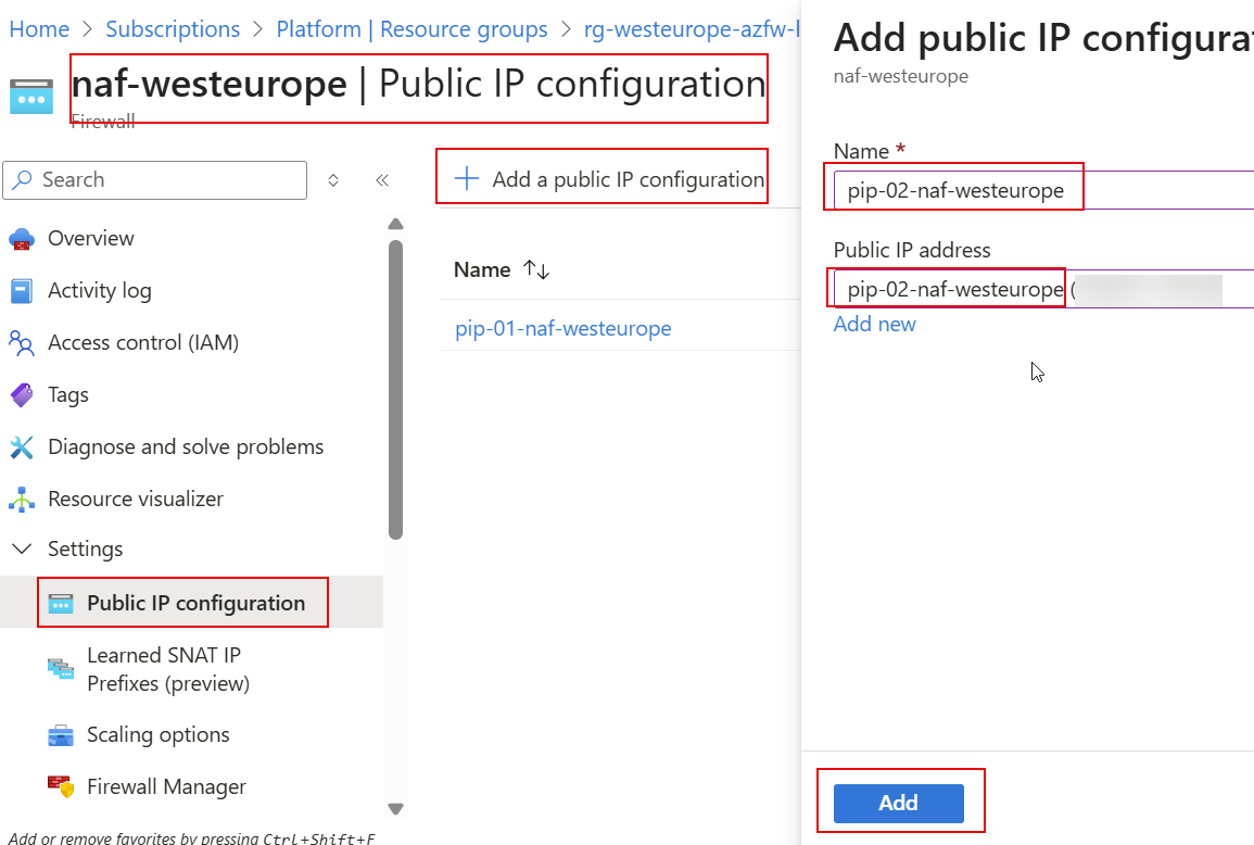 Add second public IP